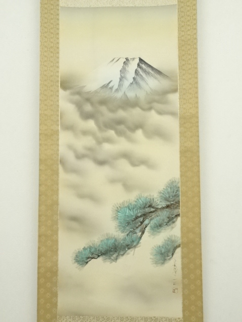 道具 ] - 道具 一正筆 富士松樹 肉筆絹本掛軸（共箱） | ネット